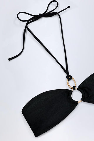 Ruched Halterneck Bikini Top