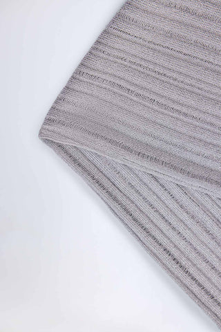 Flared Knit Trousers with Metallic Shimmer