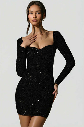 Sequin Sweetheart Mini Dress