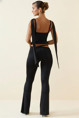Cut Out Flared Trousers