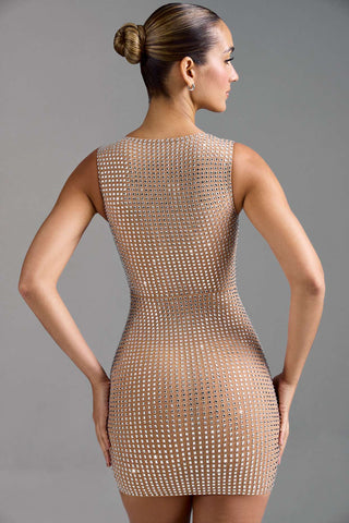 Sparkling Square Neck Mini Dress