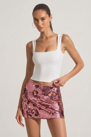 Square Neck Ribbed Tank Top