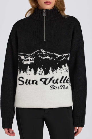 Alpine Knit Quarter Zip Turtleneck Sweater