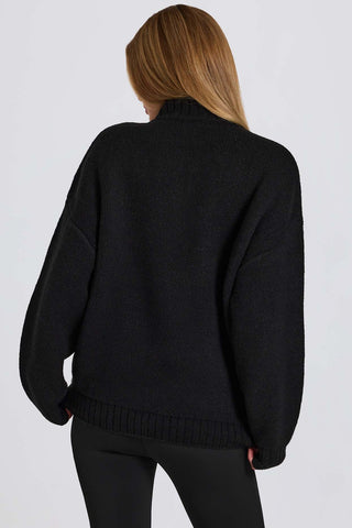 Alpine Knit Quarter Zip Turtleneck Sweater