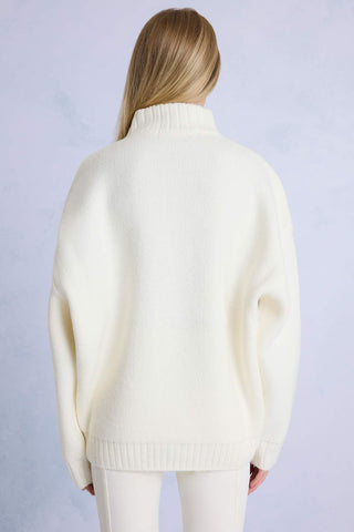 Burgundy Alpine Knit Quarter Zip Turtleneck