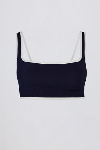 Contrast Square Neck Sports Bra