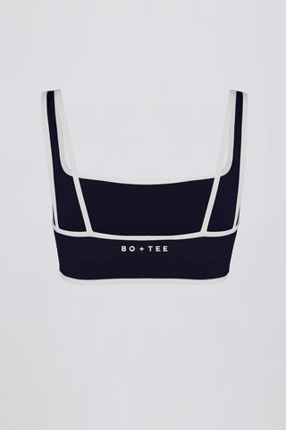 Contrast Square Neck Sports Bra