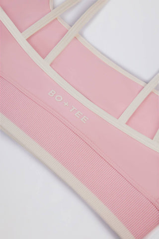 Powder Pink Square Neck Sports Bra