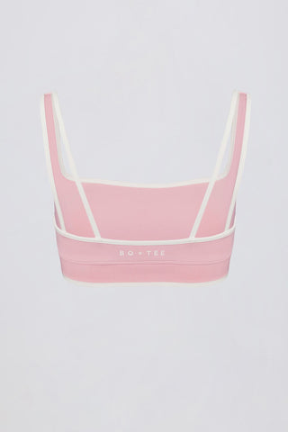 Powder Pink Square Neck Sports Bra