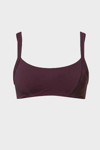 Plum Seam Detail Sports Bra