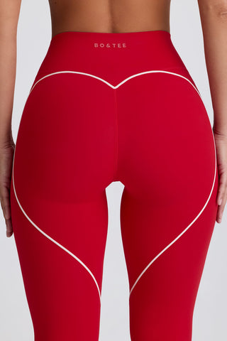 Red Heart Trim Leggings