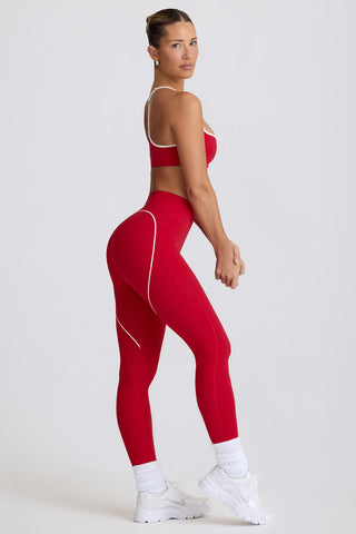 Red Heart Trim Leggings