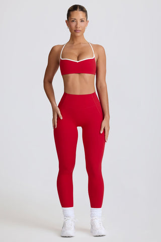 Red Heart Trim Leggings