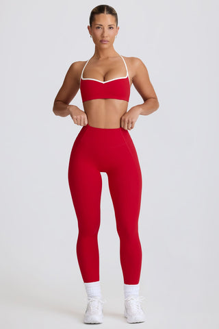 Red Heart Trim Leggings
