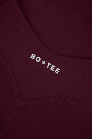 Burgundy Open Back Unitard