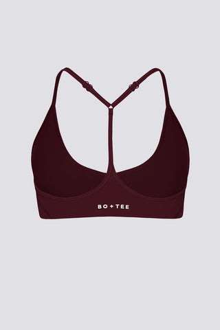 Burgundy Racerback Sports Bra