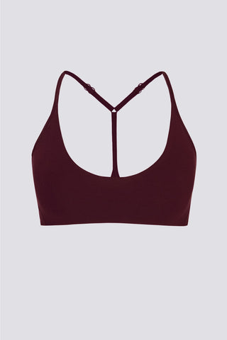 Burgundy Racerback Sports Bra