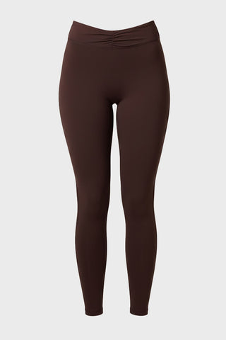 Ruched Leggings in Espresso