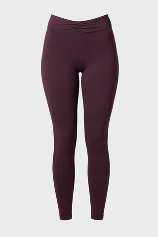 Plum Ruched Leggings