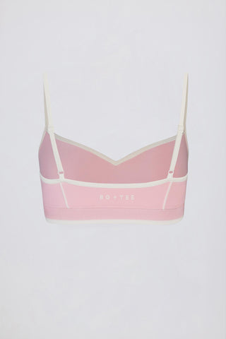 Powder Pink Sweetheart Neck Sports Bra