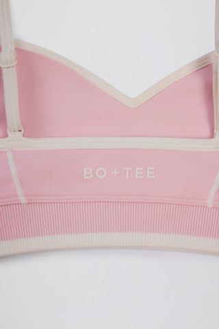 Powder Pink Sweetheart Neck Sports Bra