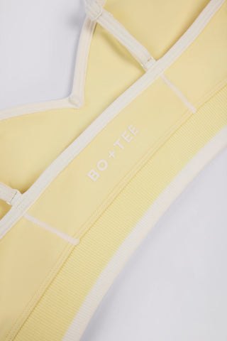 Sweetheart Neck Sports Bra in Soft Yellow