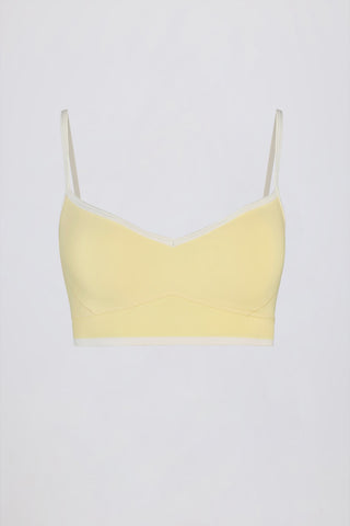 Sweetheart Neck Sports Bra in Soft Yellow