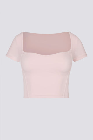 Ballet Pink Sweetheart Crop Top