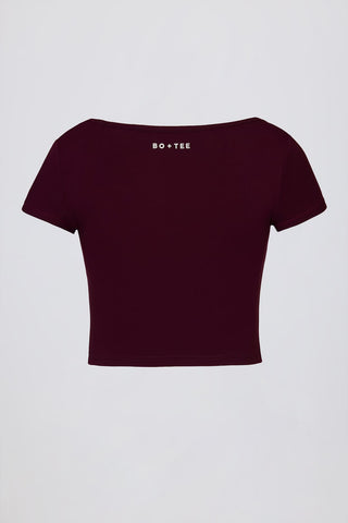 Burgundy Sweetheart Crop Top