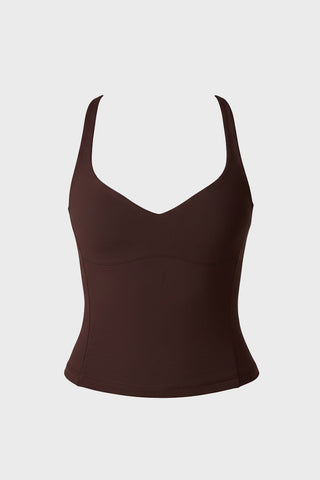 Espresso Sweetheart Neck Tank Top