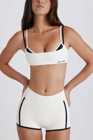 Layered Twist Back Sports Bra