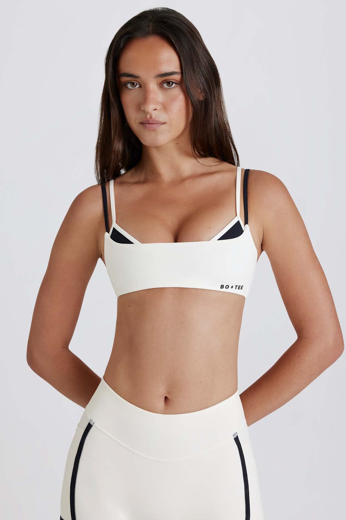 Layered Twist Back Sports Bra
