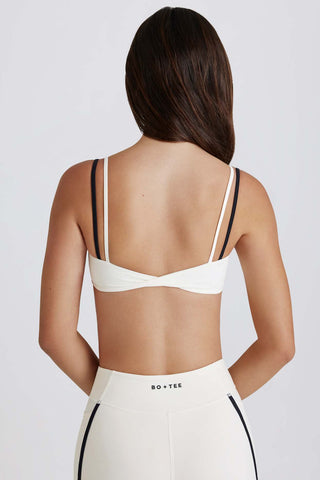 Layered Twist Back Sports Bra