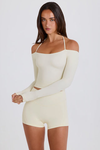 Soft Halterneck Off Shoulder Top