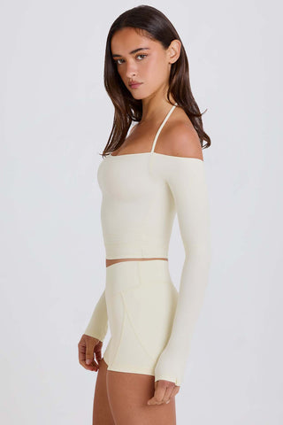 Soft Halterneck Off Shoulder Top