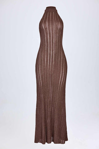 Backless Halterneck Maxi Dress