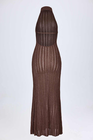 Backless Halterneck Maxi Dress