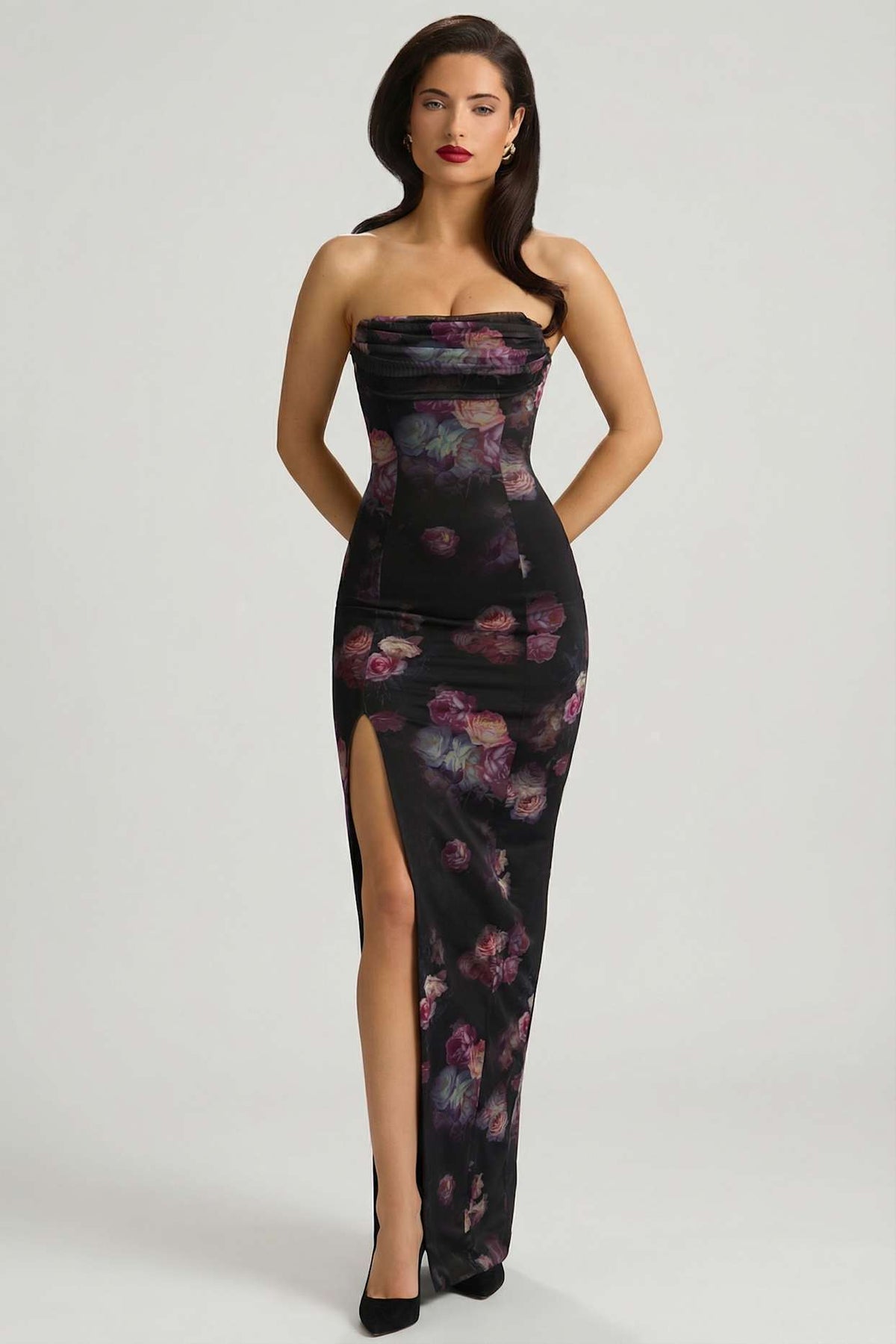 Beaded Bandeau Maxi Dress