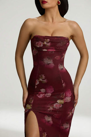 Beaded Bandeau Maxi Dress