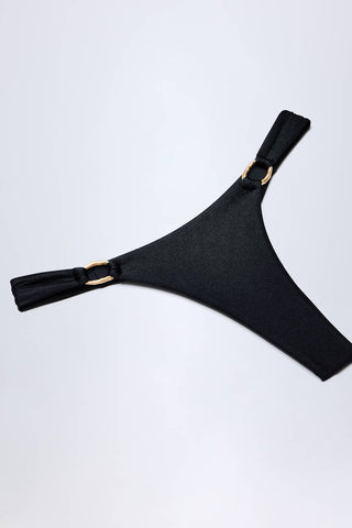 Gold Hardware Thong Bikini Bottoms