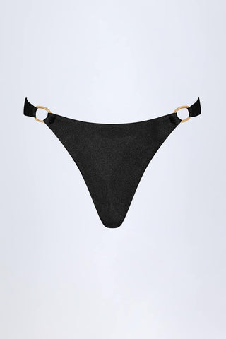 Gold Hardware Thong Bikini Bottoms