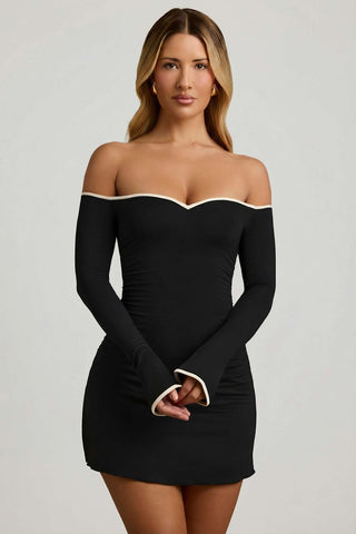Off Shoulder Sweetheart Mini Dress