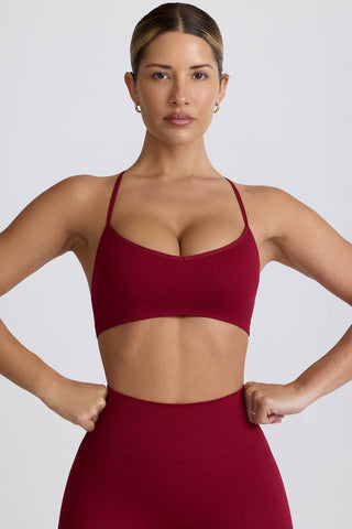 Seamless Cross Back Sports Bra
