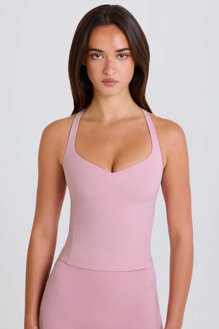 Cross Back Longline Tank Top