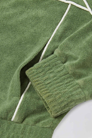 Cropped Terry Zip Sweatshirt