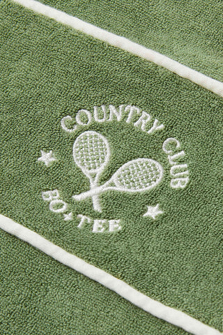 Cropped Terry Zip Sweatshirt