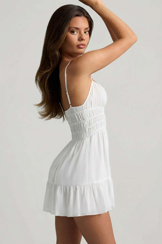 Shirred Camisole Mini Dress