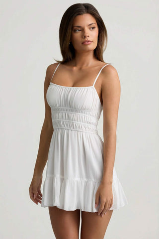 Shirred Camisole Mini Dress