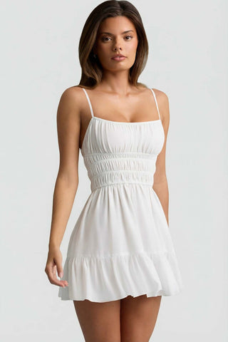 Shirred Camisole Mini Dress