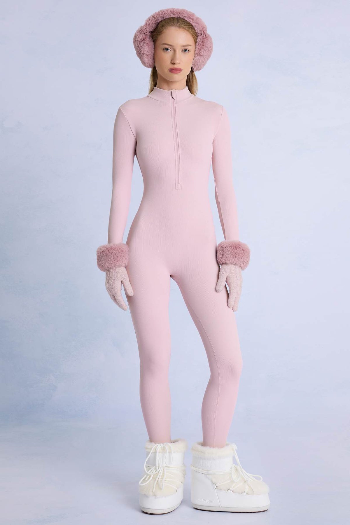 Powder Pink Thermal Jumpsuit